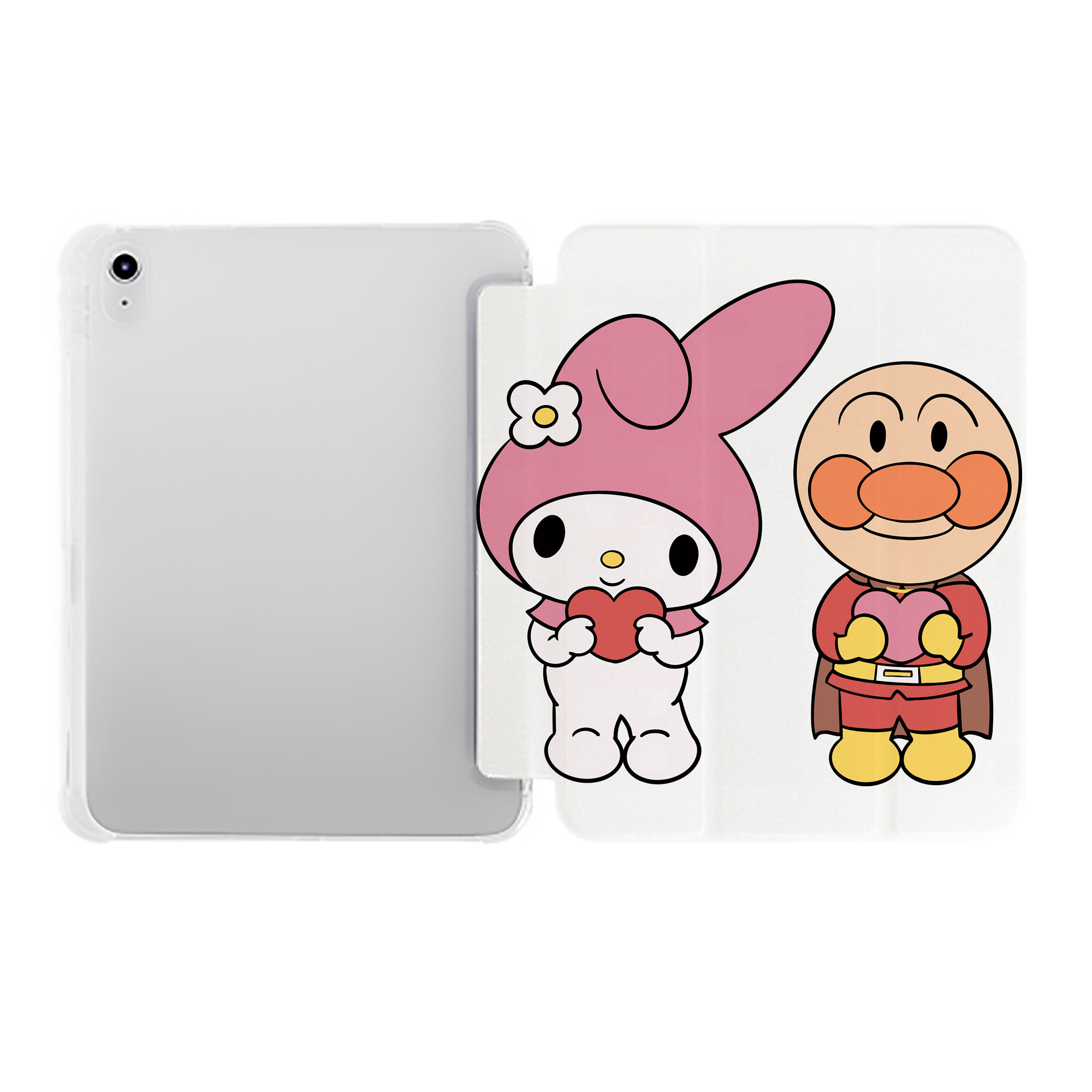 （画像用） アンパンマン Anpanman IPad ケース ペン収納付き 三つ折りスタンド PUレザー×シリコン 対応機種9.5/10.5/10.9インチ